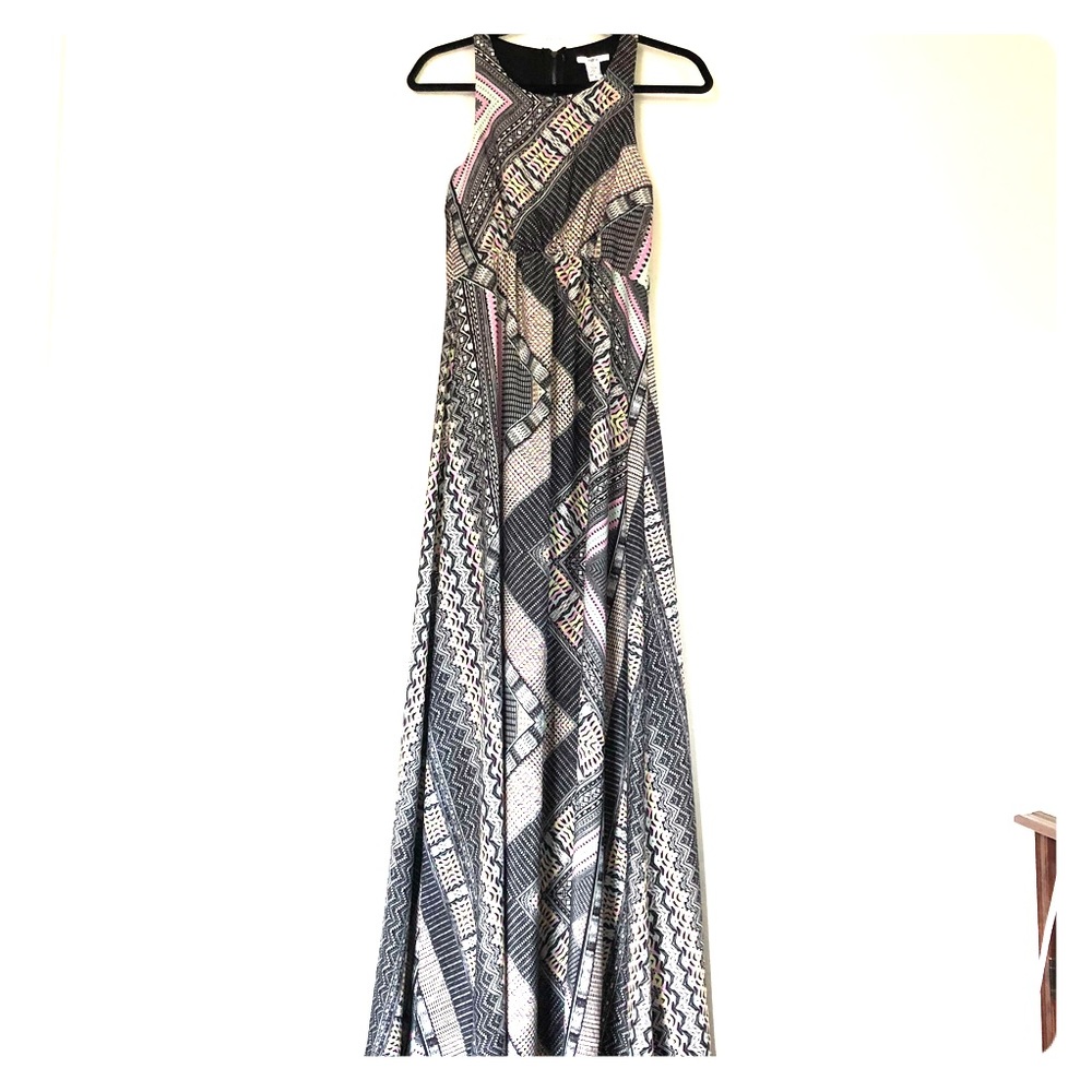 New Bar lll Long Maxi Halter Dress Tribal Pattern